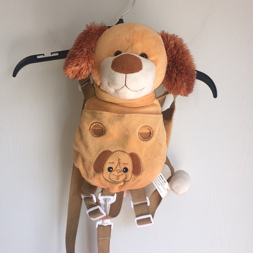 Cute puppy backpack with leash